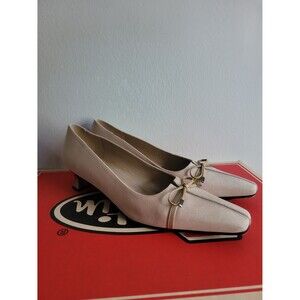 Stuart Weitzman Champagne Kitten Heel Pumps Narrow fit